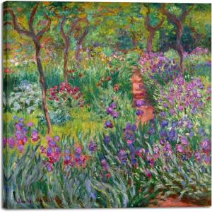 image:imageWieco Art Large Canvas Print Wall Art The Iris Garden at Giverny18991900 by Claude Monet Impressionism Art Print Picture Artwork for Living Room Bedroom Home Kitchen Decorations32L x 32W