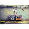 image:imageWieco Art Framed Banksy Raining Day or Colorful Graffiti Street Famous Canvas Paintings Wall Art Modern Inspirational Grey Love Pictures Print Artwork for Home Office DecorBanksy Boys