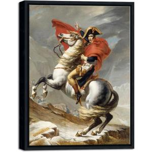 image:imageWieco Art Framed Napoleon Crossing The Alps of JacquesLouis David Oil Paintings Reproduction Abstract HD Prints Wall Decor Classic Artwork for Home amp Office DecorationFramed